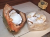 Ausbeute aus drei Kokosnüssen.